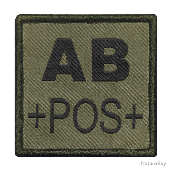 Patch groupe sanguin A10 Equipment brod� - Vert Olive / AB+