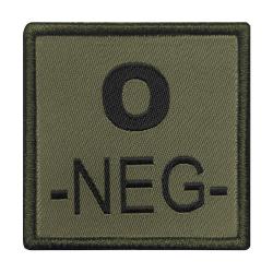 Patch groupe sanguin A10 Equipment brod&eacute; - Vert Olive / O-