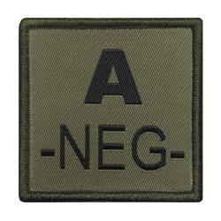 Patch groupe sanguin A10 Equipment brod&eacute; - Vert Olive / A-