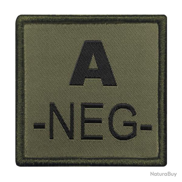 Patch groupe sanguin A10 Equipment brod� - Vert Olive / A-