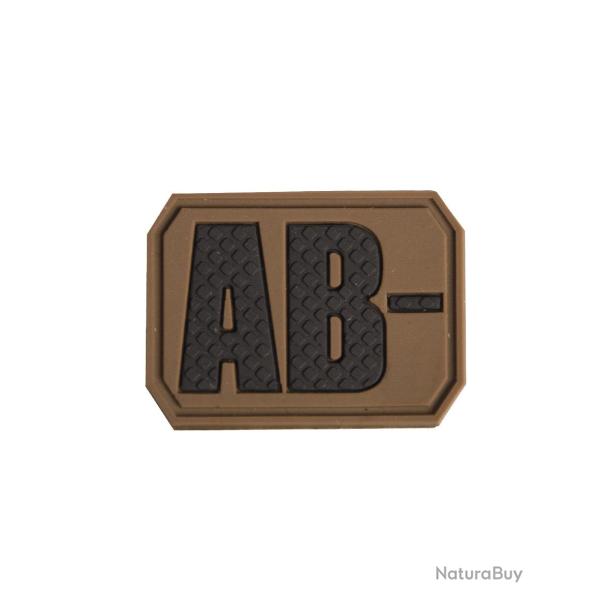 Patch groupe sanguin AB n�gatif Mil-Tec en PVC 3,8 x 2,8 cm - Coyote
