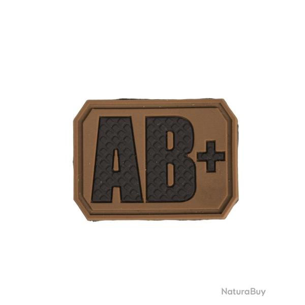 Patch groupe sanguin AB positif Mil-Tec en PVC 3,8 x 2,8 cm - Coyote