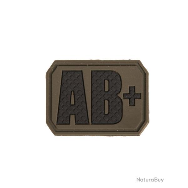 Patch groupe sanguin AB positif Mil-Tec en PVC 3,8 x 2,8 cm - Vert olive
