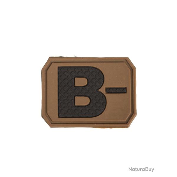 Patch groupe sanguin B n�gatif Mil-Tec en PVC 3,8 x 2,8 cm - Coyote