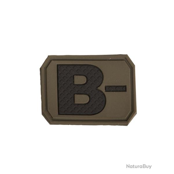 Patch groupe sanguin B n�gatif Mil-Tec en PVC 3,8 x 2,8 cm - Vert olive