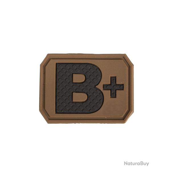 Patch groupe sanguin B positif Mil-Tec en PVC 3,8 x 2,8 cm - Coyote