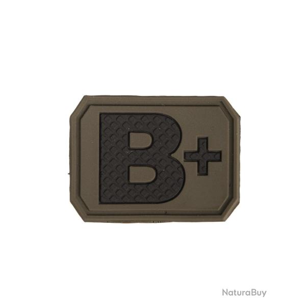 Patch groupe sanguin B positif Mil-Tec en PVC 3,8 x 2,8 cm - Vert olive