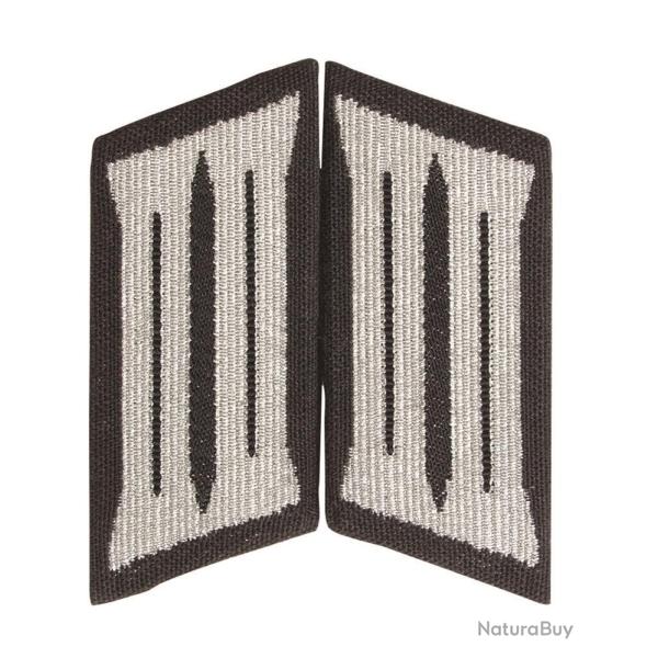 Patte de col de soldat est-allemand, forces terrestres, stock - Noir