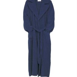Peignoir de bain Bundeswehr en pur coton, stock ancien - Bleu
