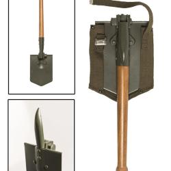 Pelle pliable type BW Mil-Tec avec pioche manche en bois 63 cm - Autre