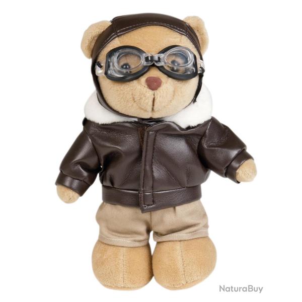 Peluche ours Mil-Tec en polyester hauteur 20 cm habill�e en tenue de pilote - Autre