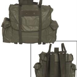 Petit sac &agrave; dos de l'arm&eacute;e belge en toile enduite d'occasion, lot de 5 - Rouge