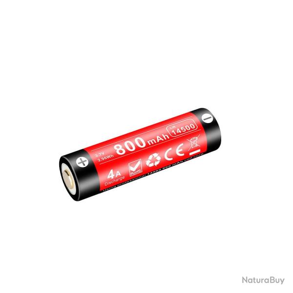 Pile Klarus 14500 800 mAh lithium-ion 3,7 V rechargeable - Autre