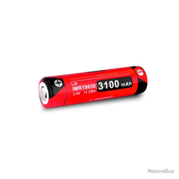 Pile Klarus 18650 3100 mAh lithium-ion 3,6 V rechargeable - Autre