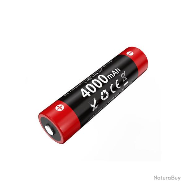 Pile Klarus 18650 4000 mAh lithium-ion 3,6 V rechargeable - Autre
