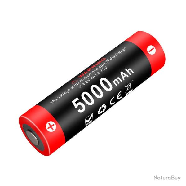 Pile Klarus 21700 5000 mAh lithium-ion 3,6 V rechargeable - Autre