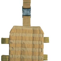 Plaque de cuisse Mil-Tec MOLLE 25 x 22 cm en polyester enduit - Coyote