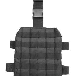 Plaque de cuisse Mil-Tec MOLLE 25 x 22 cm en polyester enduit - Noir