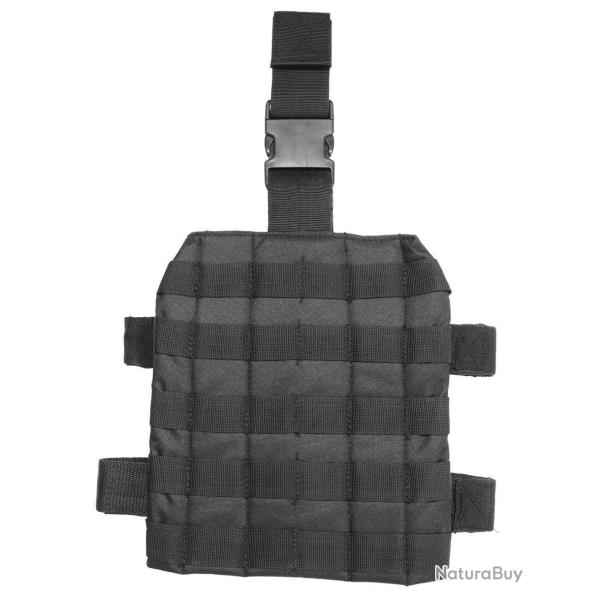 Plaque de cuisse Mil-Tec MOLLE 25 x 22 cm en polyester enduit - Noir