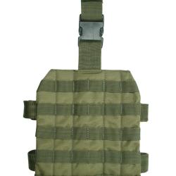 Plaque de cuisse Mil-Tec MOLLE 25 x 22 cm en polyester enduit - Vert olive