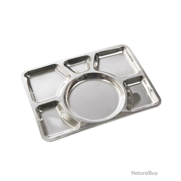 Plateau-repas Mil-Tec en acier inoxydable 6 compartiments - Autre