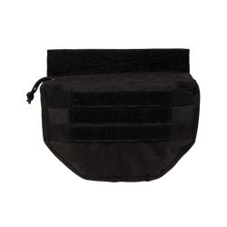 Poche ventrale Mil-Tec Drop Down MOLLE polyester enduit PVC - Noir / Taille unique