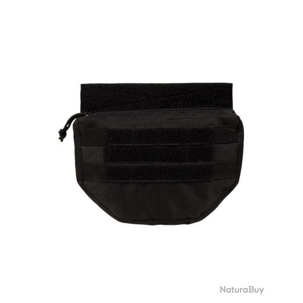 Poche ventrale Mil-Tec Drop Down MOLLE polyester enduit PVC - Noir / Taille unique