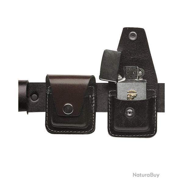 Pochette de ceinture Mil-Tec pour briquet temp�te en cuir - Noir