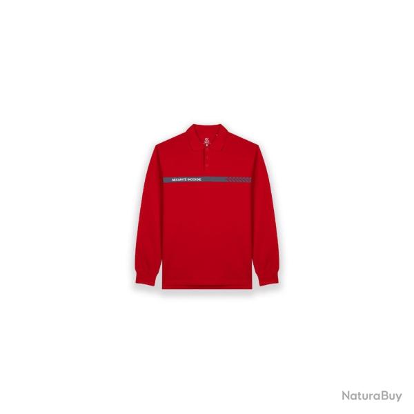 Polo de s�curit� incendie GK Safetek manches longues 100 % - Rouge / 2XL