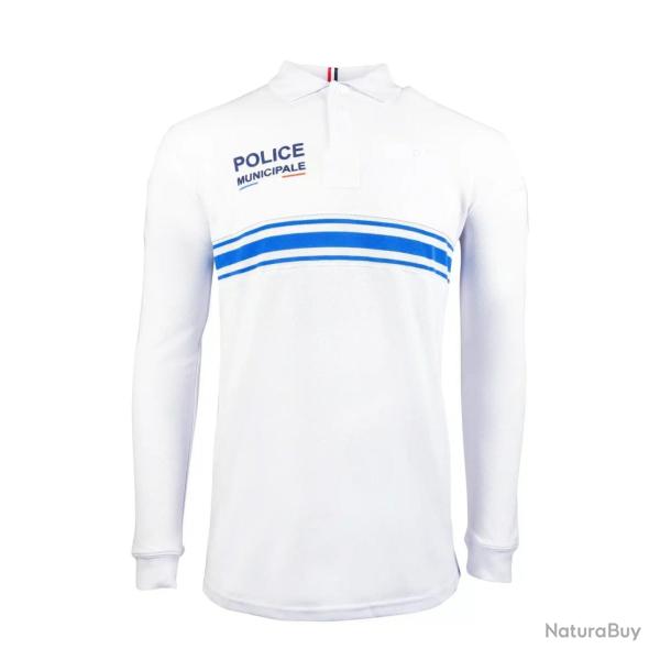 Polo de service manches longues GK Professional pour tenue d'uniforme - Blanc / S