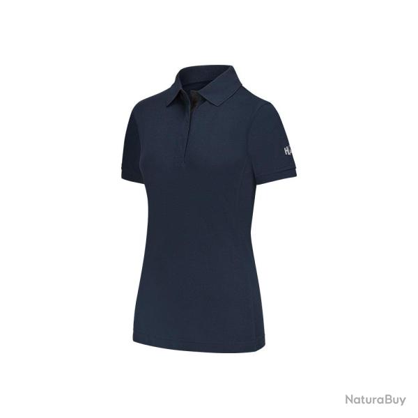 Polo femme Haix Flextreme coton polyester col � boutons - Bleu marine / XS