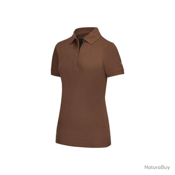 Polo femme Haix Flextreme coton polyester col � boutons - Marron / 2XL