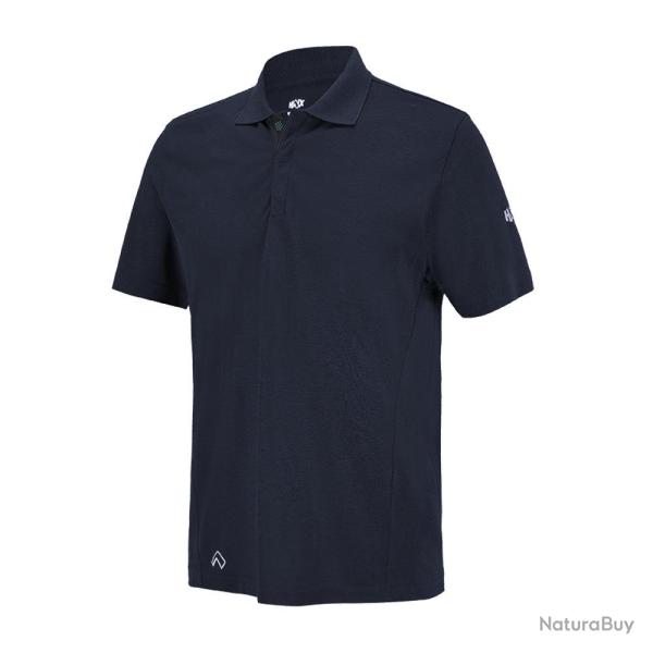 Polo Haix Flextreme coton polyester col boutonn� lavable - Bleu marine / XL