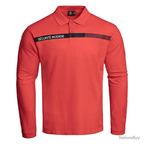 Polo S�curit� A10 Equipment S�CU-ONE manches longues S�curit� Incendie - Rouge / 2XL