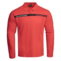 Polo S&eacute;curit&eacute; A10 Equipment S&Eacute;CU-ONE manches longues S&eacute;curit&eacute; Incendie - Rouge / 4XL