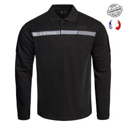 Polo S&eacute;curit&eacute; A10 Equipment S&Eacute;CU-ONE manches longues S&eacute;curit&eacute; Priv&eacute;e - Noir / 3XL