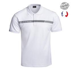 Polo S&eacute;curit&eacute; A10 Equipment S&Eacute;CU-ONE S&eacute;curit&eacute; Priv&eacute;e en 100 % - Blanc / XS