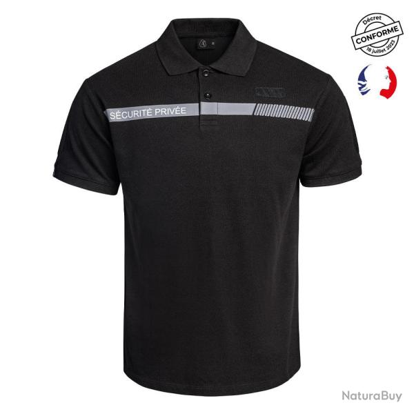 Polo S�curit� A10 Equipment S�CU-ONE S�curit� Priv�e en 100 % - Noir / S