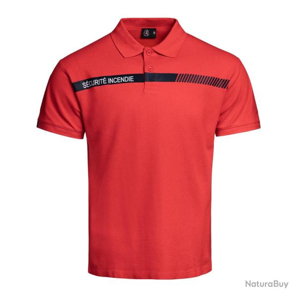 Polo tactique A10 Equipment S�CU-ONE S�CURIT� INCENDIE - Rouge / 2XL