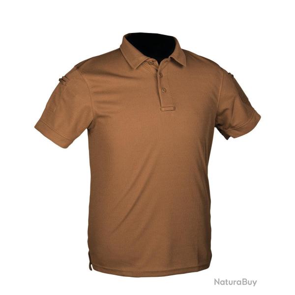 Polo tactique Mil-Tec � s�chage rapide en polyester - Coyote / XL