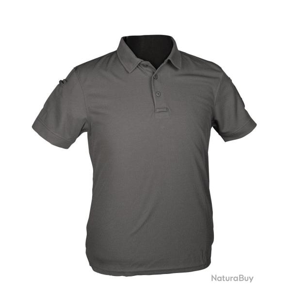 Polo tactique Mil-Tec � s�chage rapide en polyester - Gris / M