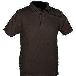 Polo tactique Mil-Tec &agrave; s&eacute;chage rapide en polyester - Noir / S
