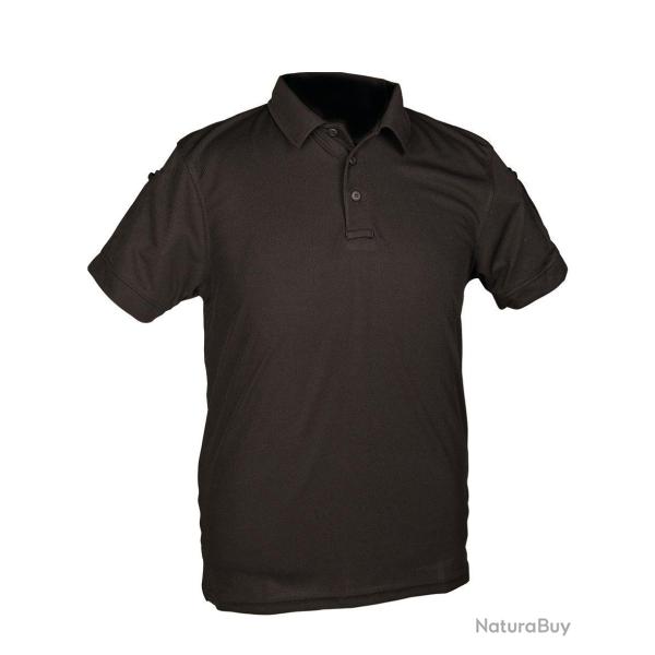 Polo tactique Mil-Tec � s�chage rapide en polyester - Noir / XXL