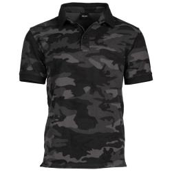 Polo tactique Mil-Tec en coton piqu&eacute; pr&eacute;lav&eacute; &agrave; col boutonn&eacute; - Urban / S