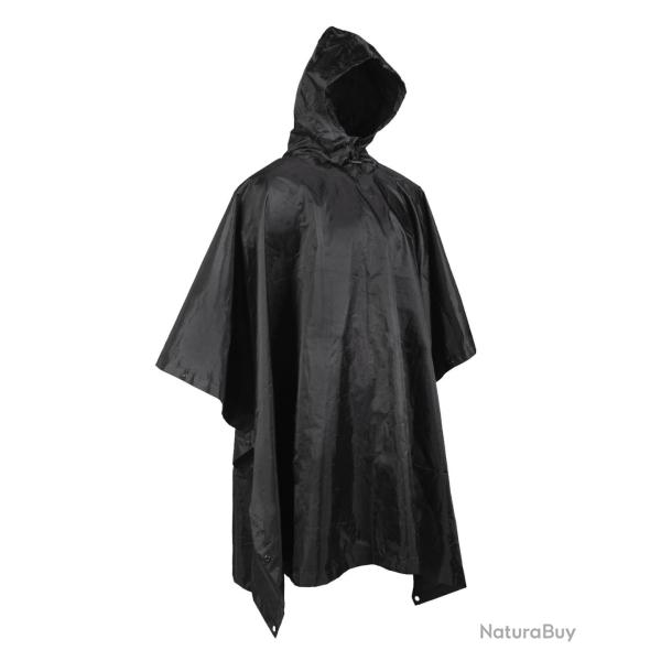 Poncho Mil-Tec Basic en polyester ripstop enduit 207 x 141 cm - Noir