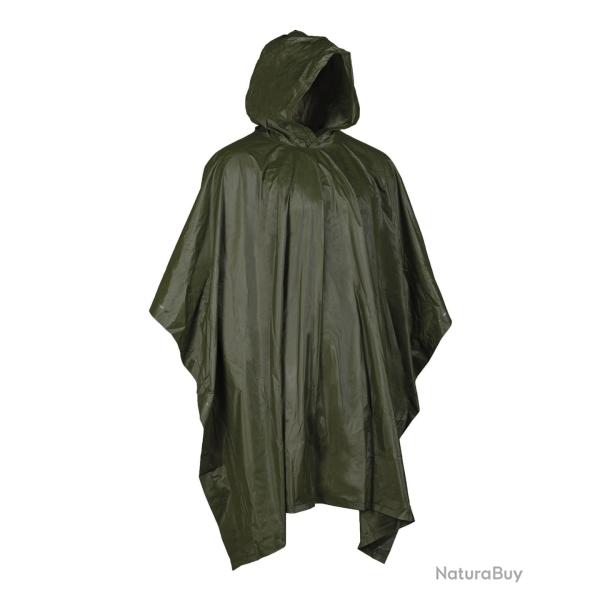 Poncho Mil-Tec en PVC 0,15 mm de 203 x 127 cm et 300 g - Vert olive