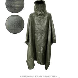 Poncho militaire type US mod&egrave;le 1959 en nylon, pi&egrave;ce d&eacute;j&agrave; - Vert olive
