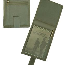 Porte-carnet Mil-Tec en polyester enduit PVC 14 x 16 cm - Vert olive