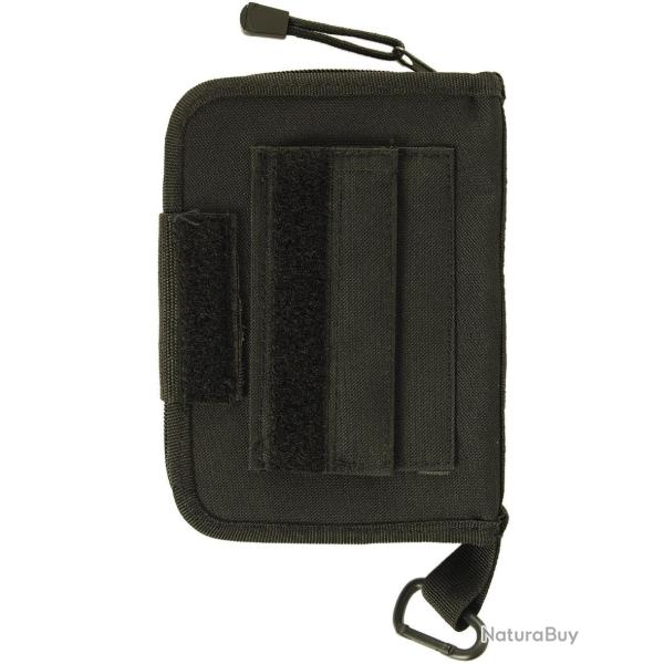 Porte-carnet Mil-Tec en polyester enduit PVC 18,5 x 13 cm - Noir