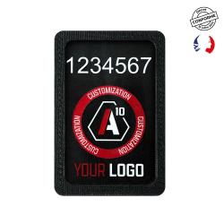 Porte-carte A10 Equipment S&Eacute;CU-ONE num&eacute;ro et logo 9 &times; 6,5 cm - Noir